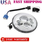 7" inch LED Headlight Projector Halo DRL for Harley Davidson Street Glide FLHX