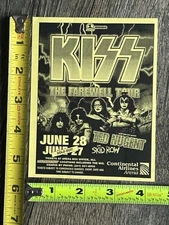 KISS Handbill Flyer Concert Ad Farewell Tour NJ June 27 28 2000 Vintage Kiss