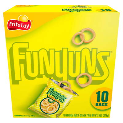 Funyuns Onion Ring Flavored Snack Chips, 10 Count Multipack
