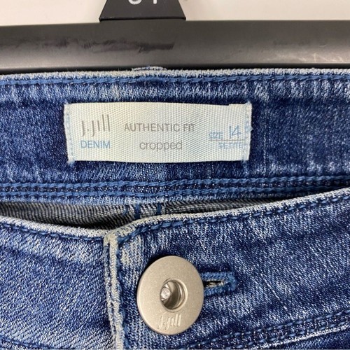 J Jill floral embroidered crop jeans sz 14P - Picture 9 of 12