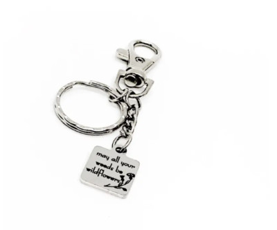 May All Of Your Weeds Be Wildflowers Charm Keychain, Gardner Gift, Flower Lover