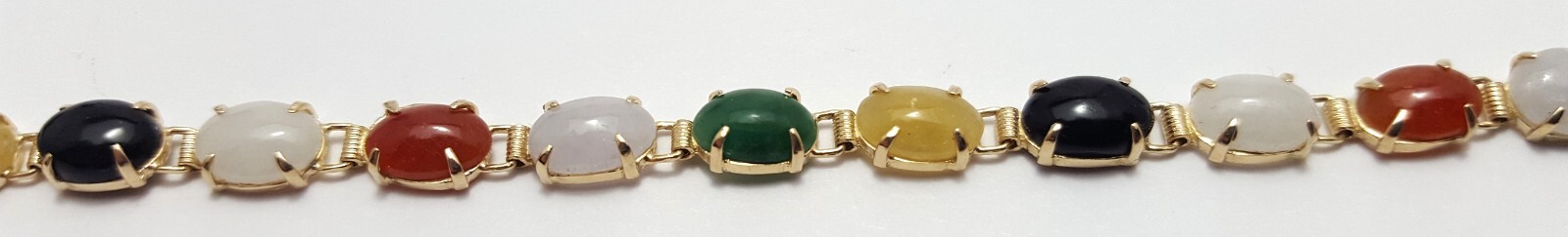 Unique 14K Solid Yellow Gold Designer Multi Color… - image 16