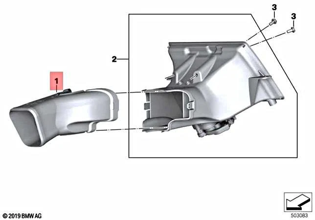Genuine BMW K69 0E43 FRONT AIR DUCT 13718562429 | eBay