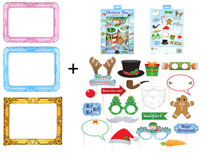 Christmas Party Photobooth Props Gonflable Cadre Photo Selfie Stand De Noel Ebay