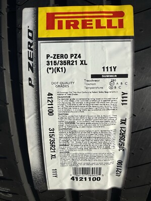 ONE BRAND NEW 315/35R21 111Y Pirelli P Zero PZ4 Sport Tire 3153521 