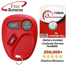 New Keyless Entry Remote Key Fob for Chevy GMC Vehicles 15042968 - Red