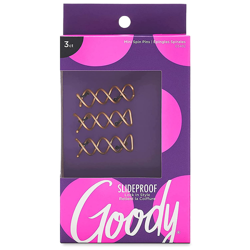 Goody Hair Spin Pin, - Mini Corkscrew Hair Pins for Fast Bun Provides All-Day Ho - Picture 1 of 11