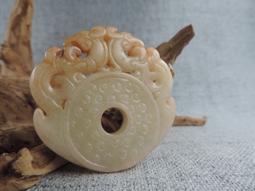 Antique Chinese Hand-carved Old Hetian Jade Statue Pendants Amulet G