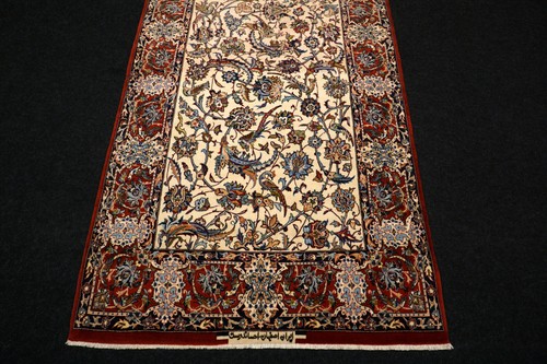 Orient Teppich Isfahan 173 x 111 cm Esfahan Beige Vogelmotive Perserteppich Rug - Bild 3 von 12