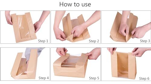 s Paper Bread Bags for Homemade Bread, Large Kraft Paper Bakery Bags 25 Pack - Bild 6 von 7