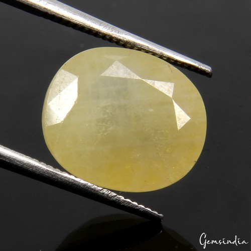 7.40 Ct. Natural Untreated Ceylon Yellow Sapphire Oval Cut AAA Quality Gemstone - Picture 8 of 11