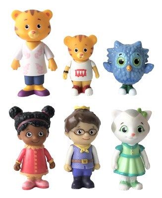 Lot of 6 DANIEL TIGER S NEIGHBORHOOD Figures Mom Daniel Eliana Prince Katerina 