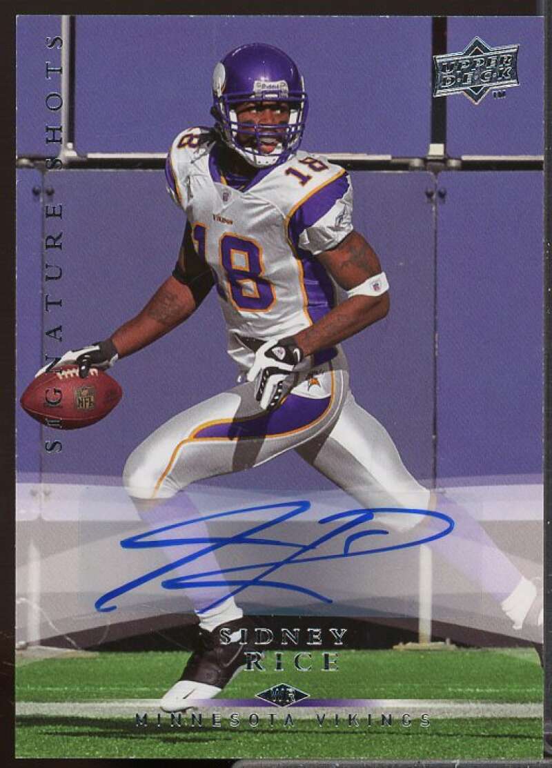 Sidney Rice Rookie Card 2008 Upper Deck Signature Shots #SS18 