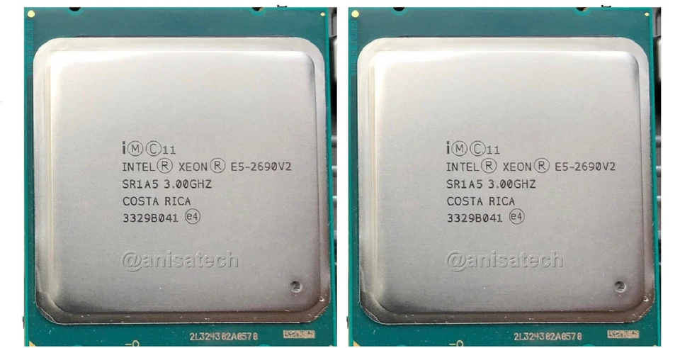 MATCHING PAIR Intel Xeon Processor E5-2690 v2 10 Core 25M Cache 3.00 GHz SR1A5 - Image 2 of 4