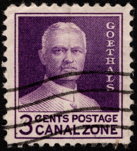 Canal Zone - 1934 - 3 Cents Red Violet General George Goethals Issue # 117 F-VF - Picture 1 of 1
