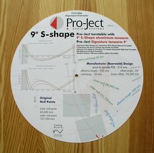 Pro-Ject S-Shape 9" & Signature 9" cartuccia braccio stilo allineamento goniometro