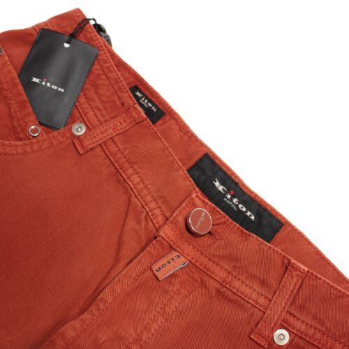 Kiton NWD Cotton / Cashmere Five Pocket Jean Cut Pants Size 30 US Solid Orange - 第 1/21 張圖片