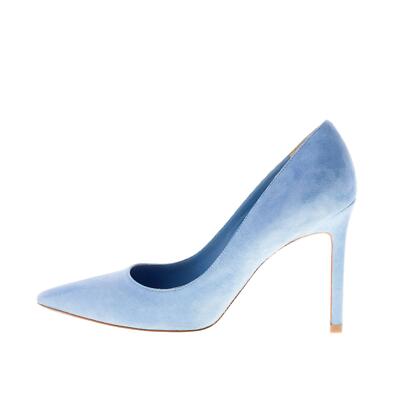 ROBERTO FESTA women shoes Sky blue suede pointy pump Made in Italy  heel 9,5 cm