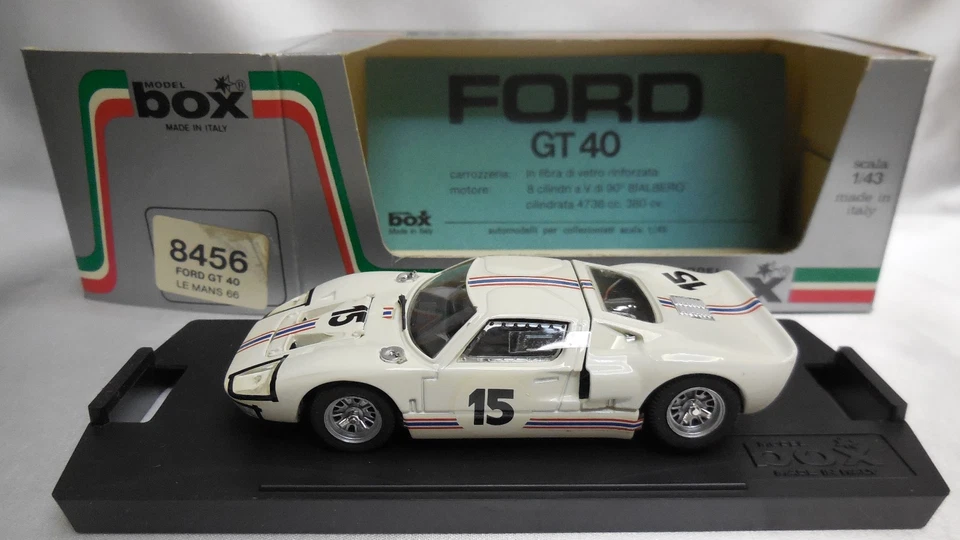 1/43 BOX MODEL 8456 FORD GT 40 #15 G. LIGIER / B. GROSSMAN 24H LE MANS 1966 - Immagine 2 di 4