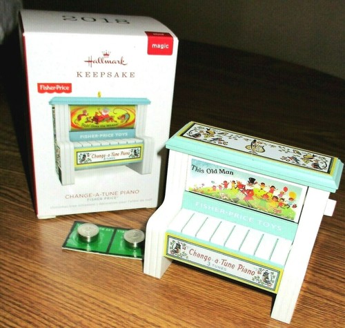 2018 Hallmark Keepsake & Fisher-Price, CHANGE-A-TUNE PIANO Ornament w/Sound, NIB