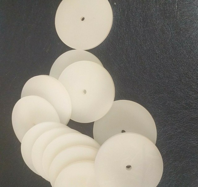 JOB LOT PACK OF 12 x 45mm WHITE PLASTIC FLAT DISCS FOR DOLL/ TEDDY