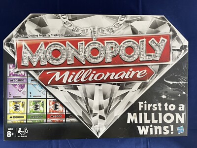 Parker Monopoly Millionär Brettspiel Hasbro 8+ Jahre 2-4 Spieler 100% vollständig
