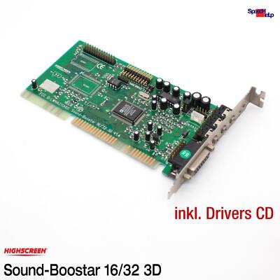 Highscreen Sound-Boostar 16/32 3D V1.4 ISA AD1816AJS Sound Card Karte DOS Win