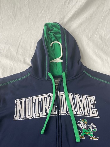 NOTRE DAME Pullover Hoodie Men's Sz Small ,Knights Apparel Blue & Green - Picture 2 of 9