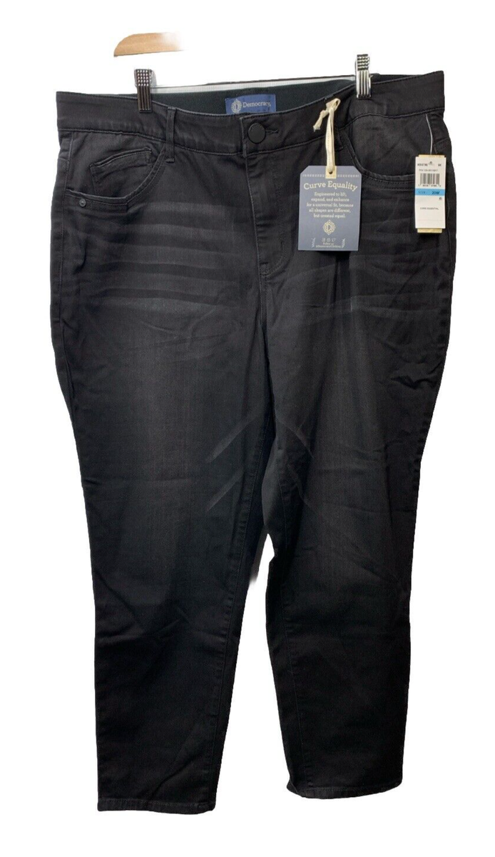 Democracy Jeans Women's 20W Black Ab Solution High Rise Skinny