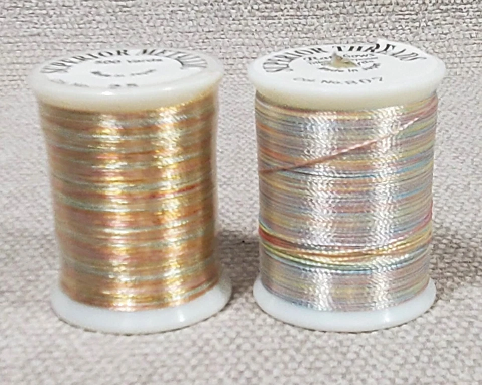 2 Spools SUPERIOR Variegated Embroidery Thread Metallic 25 NEW, Rainbows 807 - Image 2 of 2