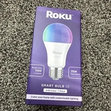 Roku Smart Light Bulbs (Color 1-Pack) - Dimmable A19 Color Lightbulbs