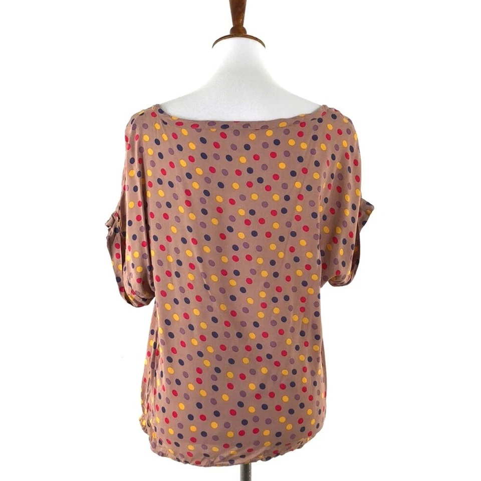 Women's Pink Splendid Polka Dot Short Sleeve Tee, Medium sz M - Image 3 of 4