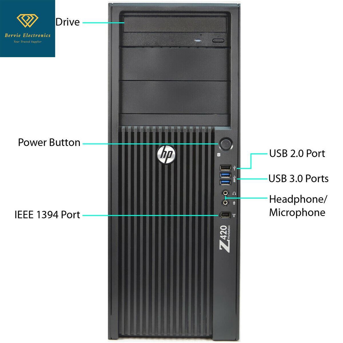 FAST HP Z210 Workstation Xeon E3-1240 3.3GHz QC 16GB RAM 1TB