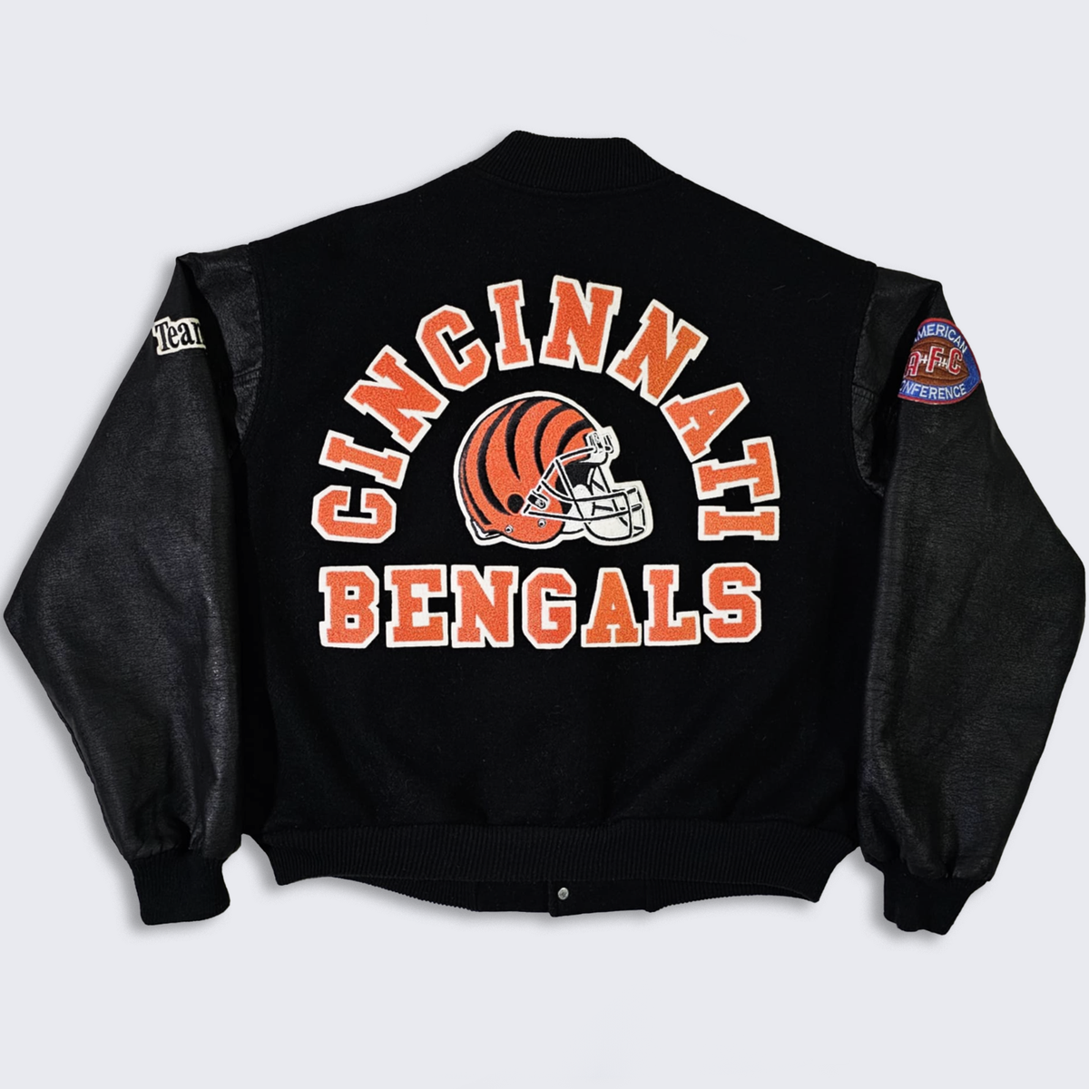 Cincinnati Bengals Vintage 80s Chalk Line Bomber Varsity