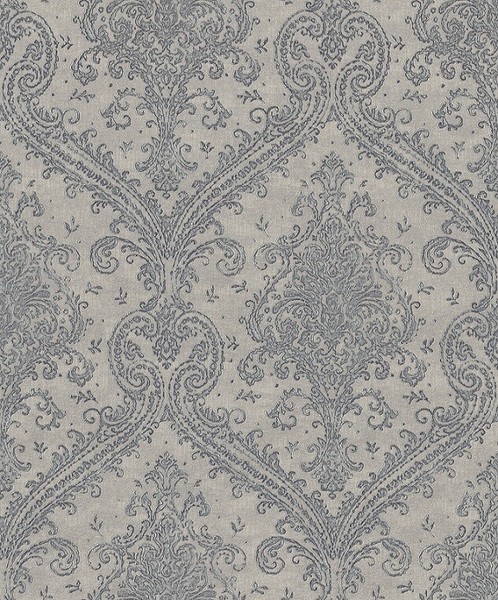Vliestapete Rasch Barock Silber-Grau Metallic Saphira 420548 (5,16€/1Qm)-image
