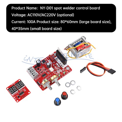 NY-D01 40A 100A Soldador de punto de pulso Placa de control de corriente de tiempo Transformador de potencia - Imagen 17 de 41
