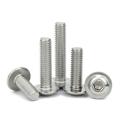 Linsenkopfschrauben mit Flansch M2 M2,5 M3 M4 M5 M6 M8 Edelstahl V2A ISO 7380