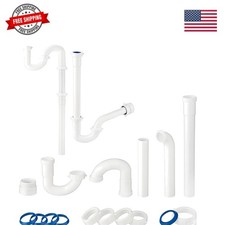 1 Pack 1-1/4 inch White Bathroom Drain Kit for Most Bathroom Sink Drain Repla...