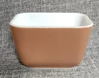 Pyrex Vintage Fridgie Refrigerator Dish Woodland Beige No Lid Made In USA EUC