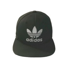 Adidas Hat Boys Youth Black Adjustable Snapback Embroidered Used Very Good