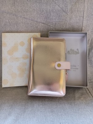 NIB Webster's Pages Small Planner Notebook, Pink Rose Gold, No Calendar