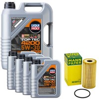 MotoröL Set 4200 5W-30 Liqui Moly 9 Liter + ÖLfilter FüR Opel Movano B 2.3 Cdti