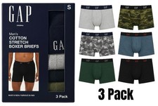 GAP Men's Boxer 3 pack Assorted Classic Cotton Stretch Underwear Brief S - 2XL