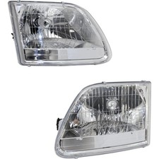 Headlights Fits Left Driver Right Clear Lens Halogen