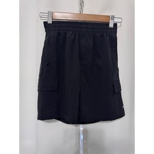Carhartt Kids Black Cargo Shorts Elastic Waist Utility Pockets Boys Girls