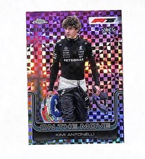2025 Topps Chrome F1 #185 Kimi Antonelli 190/250 Pink Flag Refractor Rookie Card