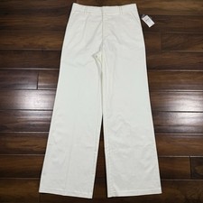Good American Women's Size 6 / 28 Cloud White Wide Leg Good Skate Trouser Pants