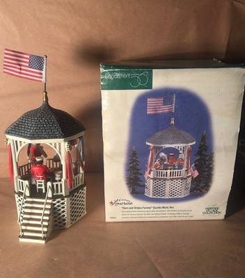Dept 56 ''Stars and Stripes Forever'' Gazebo Music Box #55502 (1998)  Original Box
