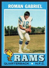 1971 # 230 NM TOPPS FOOTBALL CARD/ROMAN GABRIEL/LOS ANGELES RAMS/SHIPPING $1.88
