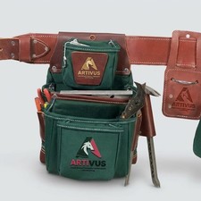 Genuine Leather Tool Belt Carpenter Electrician Framer Heavy Duty Tool Pouch
